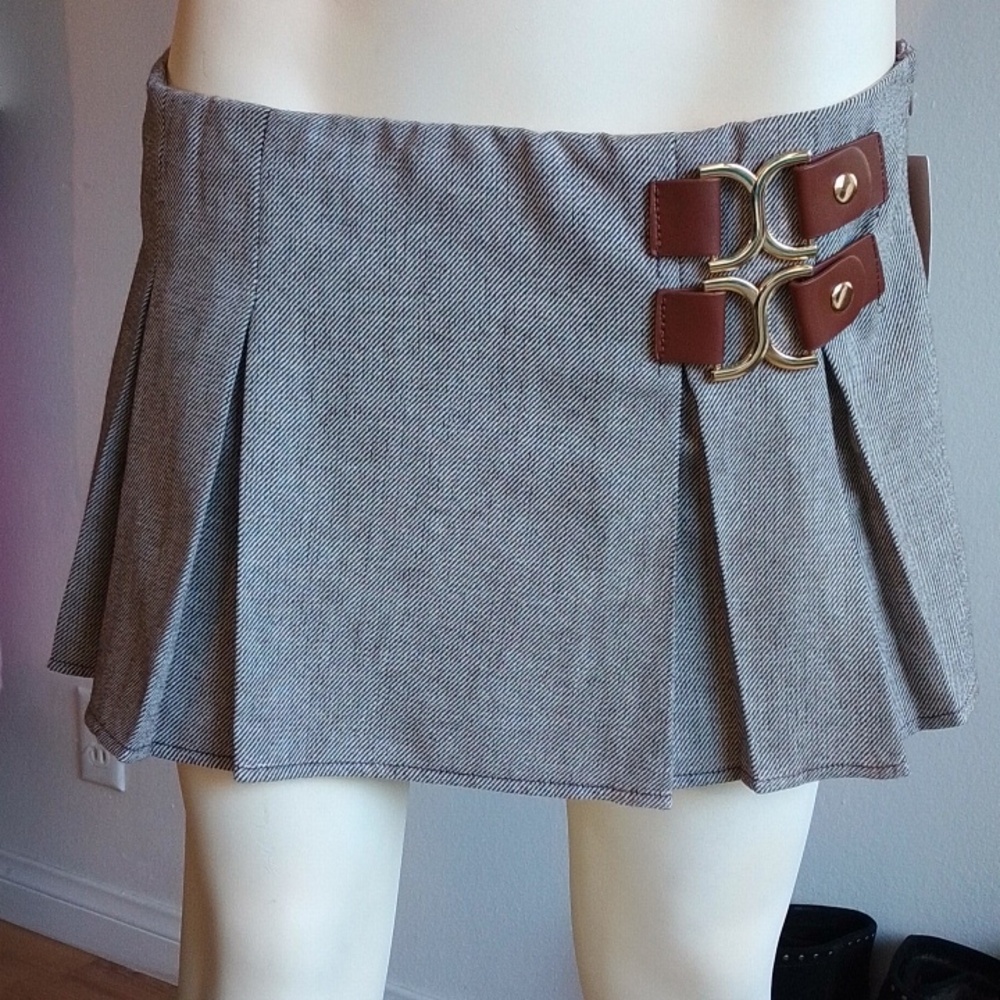 NWT Shein Tweed Pleated Skirt